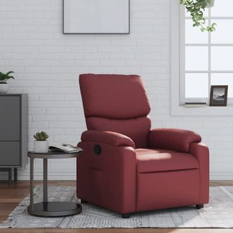 vidaXL Vidaxl - Sill&oacute;n Reclinable De Cuero Sint&eacute;tico Rojo Tinto