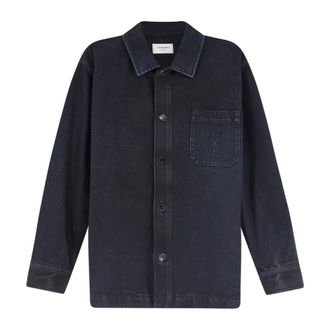 Saint Laurent Cassandre Overshirt - Shirts - Hombre - Azul - M
