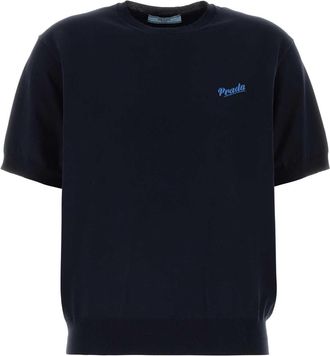 Prada Midnight Blue Knit T Shirt