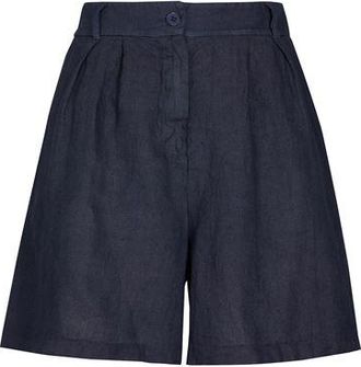 8 by YOOX LINEN HIGH-WAIST PLEATED BERMUDA