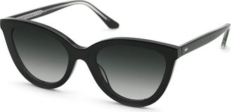 Krewe Monroe Nylon Acetate/Metal Cat-Eye Sunglasses, Black