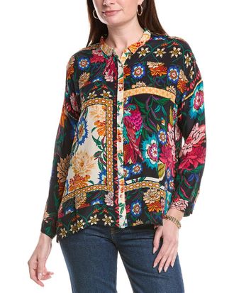 Johnny Was Petite Audrey Silk Shirt