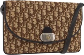 Dior Pre-owned Vintage Trotter Canvas Shoulder Bag - Dames - Vintage Schoudertas - Beige - ONE Size - Vintage