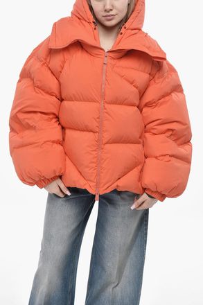 Bacon Solid-Color Puffer DOUBLE B With Hood Bacon
