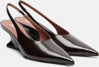 PARIS TEXAS Nina leather slingback pumps