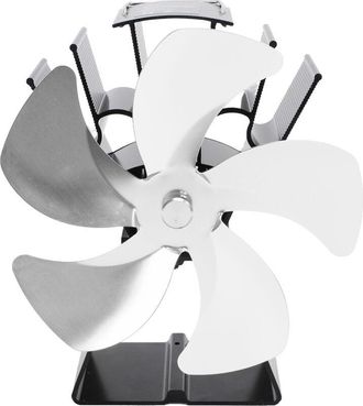 OEM Ventilador Para Estufa De Le&ntilde;a De 5 Aspas, Base Trapezoidal Vertical, Alimentado Por Calor, Port&aacute;til, Circulaci&oacute;n De Calor, Para Uso Dom&eacute;stico Y En Ca