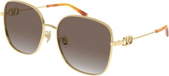 Valentino Sunglasses, female, Yellow, Size: 59 MM VLogo Sunglasses