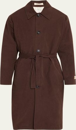 Massimo Alba Mens Cotton-Blend Water-Repellant Coat