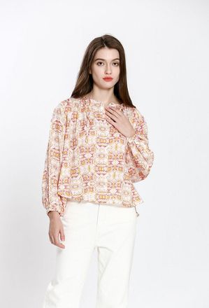 See U Soon Bedrukte blouse met lange mouwen