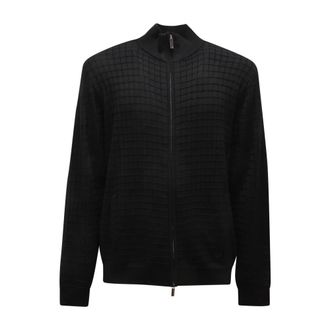 Armani Cardigan Emporio Full-Zip Jumper - male - Armani - Cardigans - Black - XL - Knitwear