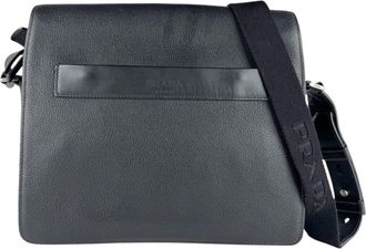 Prada Black Leather Shoulder Bag (Pre-Owned)