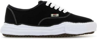 Miharayasuhiro Zwarte canvas sneakers voor heren - Heren - Sneakers - Zwart - 43 EU - Schoenen