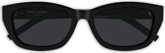 Saint Laurent Eyewear Occhiali da sole cat-eye con logo - Nero