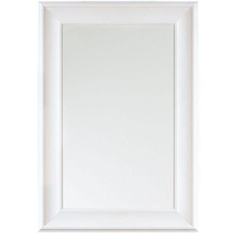 Beliani Specchio moderno da parete con cornice bianca - 61x91cm - Lunel