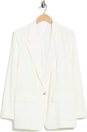 Leith Oversize Peak Lapel Blazer in Ivory at Nordstrom Rack, Size X-Large