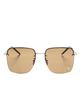 Saint Laurent Eyewear square-frame sunglasses - Gold