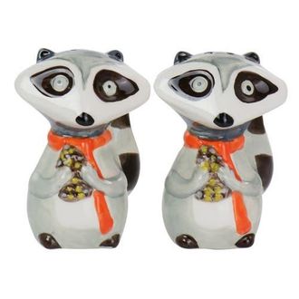 Gibson Home Woodland Raccoon 2 Piece Hard Dolomite Salt and Pepper Set in Multi at Nordstrom