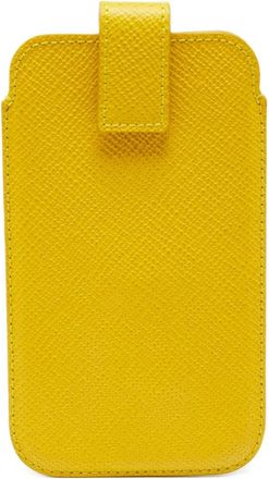 Smythson Leren telefoonhoesje - Geel