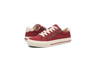 Taos Footwear Z Soul Womens Shoes Crimson/Ecru Distressed : 11 M, Canvas