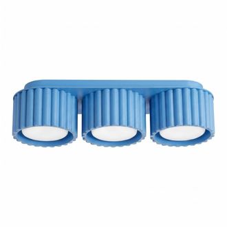 Sollux Lighting Plafone azul claro aluminio alt. 8 cm