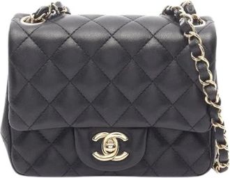 Chanel Pre-owned Leather chanel-bags - Dames - Vintage Schoudertas - Zwart - ONE Size - Vintage