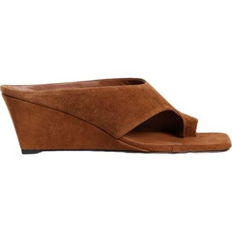 Sandro Suede wedge sandals in Brown at Nordstrom, Size 41