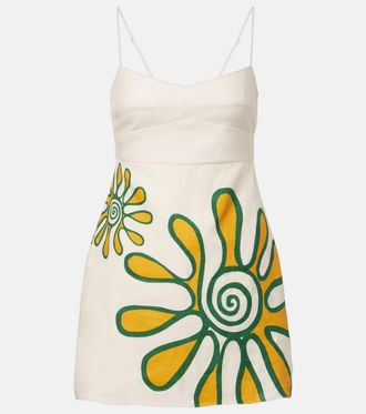Cala de la Cruz Lucca printed linen minidress