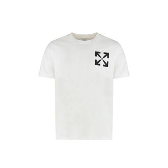 Off-white White Cotton Mens T-Shirt