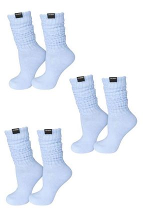 Lechery 7-Pack Fashion Retro Scrunch Socks in Powder Blue at Nordstrom