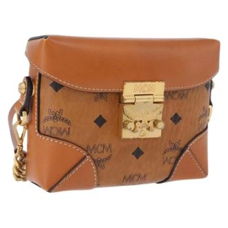 MCM Pre-owned Shoulder Bag - Dames - Pre-owned - Bruin - Maat: ONE Size Leer