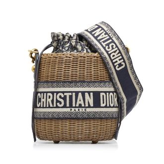 Dior Pre-owned Dior Oblique Wicker Bucket Bag Unisex MA 0231