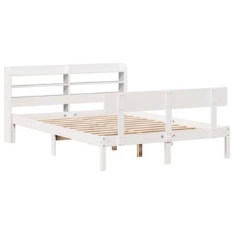 Berkfield Home Beautiful Bed Frame without Mattress White 140x190 cm Solid Wood Pine