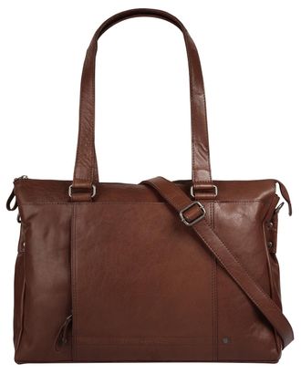 Spikes & Sparrow Shopper SPIKES & SPARROW, Damen, Gr. B/H/T: 41cm x 29cm x 11cm onesize, braun (cognac), Leder, leicht gl&auml;nzend, unifarben, Taschen Shopper, echt Leder