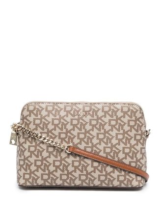 DKNY Bryant monogram-print crossbody bag - Brown