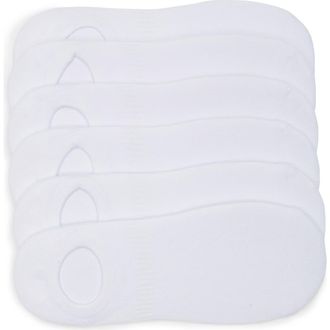 Nordstrom Rack Everyday Cushioned 6-Pack No Show Socks in White at Nordstrom Rack, Size Regular