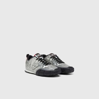 Diesel S-Pagodha-Quilted metallic sneakers - Sneakers - Woman - Silver