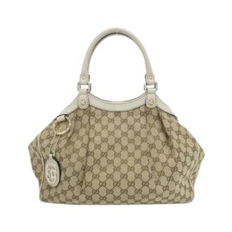 Gucci Pre-owned Handbags, female, Beige, Size: ONE SIZE Pre-owned Vintage Handbag