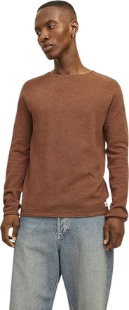 Jack & Jones Jack And Jones Heren getextureerde regelmatige Raglan trui (Mokka Bisque)