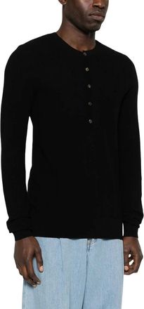 Dries Van Noten Ronde hals knitwear - Heren - Ronde hals truien - Zwart - L - Truien & Vesten