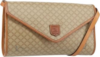 Celine Vintage Macadam Canvas Beige Canvas Backpack Bag (Pre-Owned)