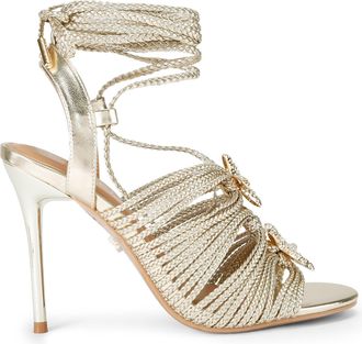 Carvela Womens Marina High Tie Sandals - Gold - Size UK 9