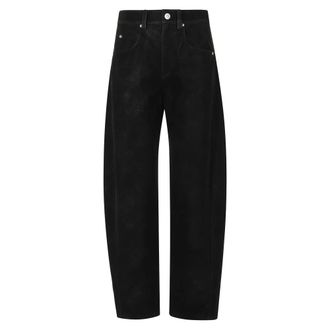 Isabel Marant Belky Broek - Dames - Leren Broeken - Zwart - S - Polyester - Broeken
