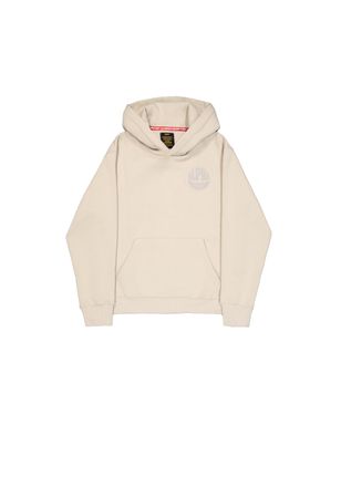 Alpha Industries Hoodie ALPHA INDUSTRIES Logo Hoodie Backprint, Herren, Gr. L, beige (organic beige), Obermaterial: 80% Baumwolle, 20% Polyester, regular fit, Sweatshi