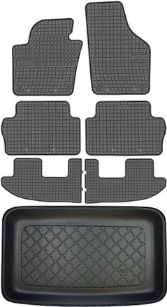 OEM Juego De Alfombrillas De Goma Para Coche Y Maletero Para Seat Alhambra Ii Van (desde Septiembre De 2010 Hasta 2020)