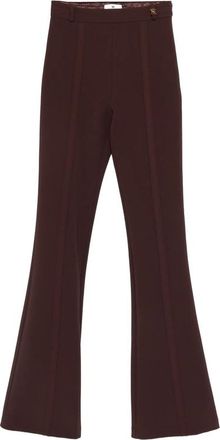 Elisabetta Franchi Crepe Flared Trousers