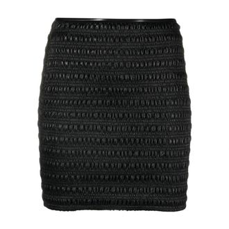 Nanushka Dames, Rokken, Zwart, Maat: XS Leer