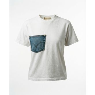 ALYSON EASTMAN Vintage Pocket Tee in White at Nordstrom, Size X-Small