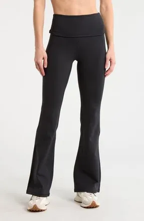 Yogalicious Florence Lux High Waist Flare Leggings in Black at Nordstrom Rack, Size X-Small