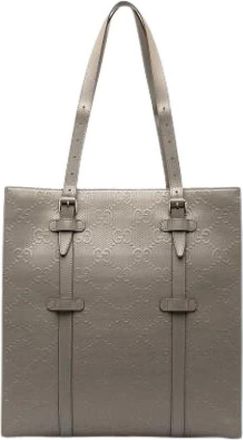 Gucci Pre-owned Tote Bags, female, Gray, Size: ONE SIZE Pre-owned Tote Bag