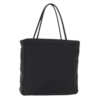 Prada Pre-owned Tote Bags, female, Black, Size: ONE SIZE Pre-owned Nylon Tote Bag